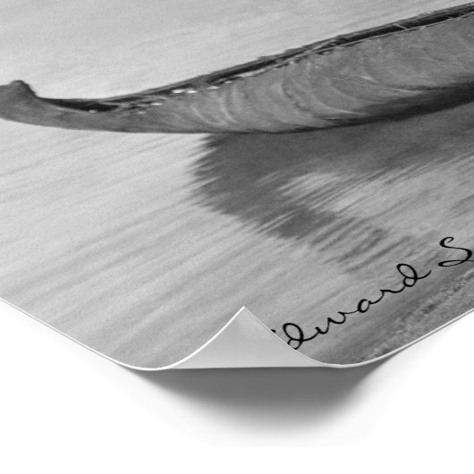 Poster Kootenai Man Standing by Canoe (Coin)