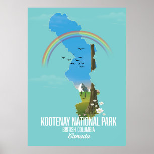 Poster Kootenay, parc national de Kootenay Canada