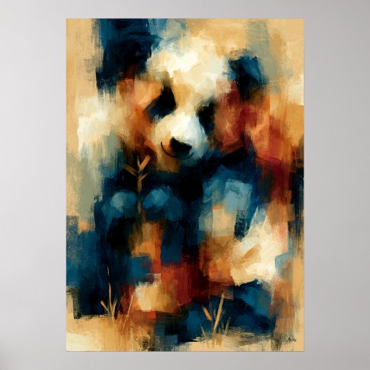 Poster Kopanda Bamboo Pause Mignon bébé panda Kawaii Art (Devant)