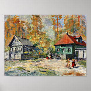 Poster Korovin - Autumn in a Russian Village