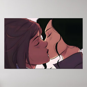 Poster Korrasami Kiss   Korra et Asami Sato  