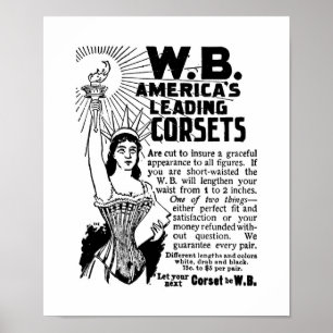 Poster korsetten The Ladies World januari 1896