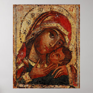 Poster Korsunskaïa : icon of the Mother of Dieu of Cherso