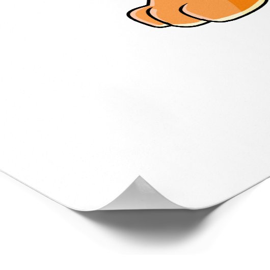 Poster Kougra orange aventurière (Coin)