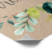 Poster Kraft Foliage Traitez Vous-Même Dessert Bar (Coin)