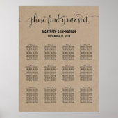Poster Kraft Rustic Modern Nous faisons Mariage Sein Grap (Devant)