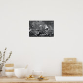 Poster Kraken Attaquer Navire vintage (Cuisine)