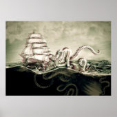 Poster Kraken Sérigraphie (Devant)