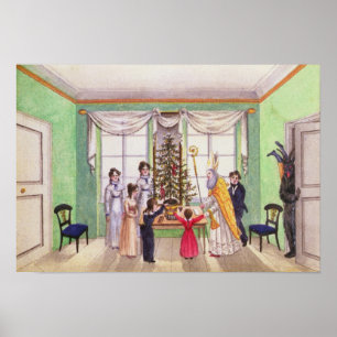 Poster Krampus et Saint-Nicolas de journal de Karl