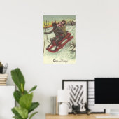 Poster Krampus Kidnapping Enfants Sur La Fourche À Cuisse (Bureau à domicile)