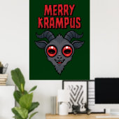 Poster Krampus Mignon et Effrayant de Noël (Bureau à domicile)