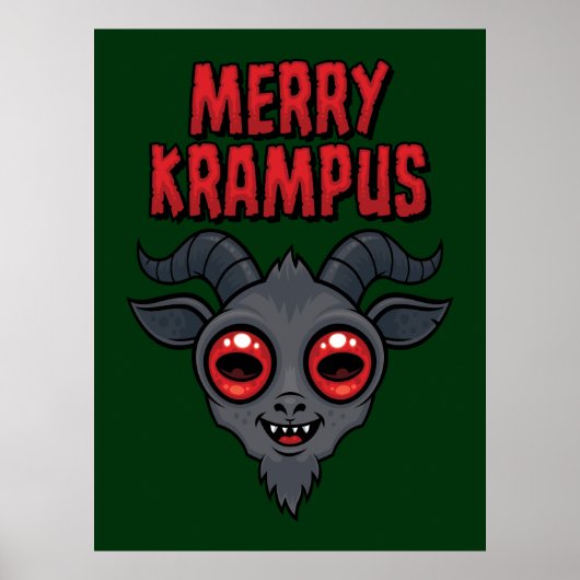 Poster Krampus Mignon et Effrayant de Noël (Devant)