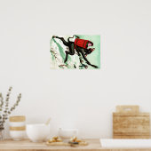 Poster Krampus pourchasser les mauvais enfants Neige hive (Cuisine)