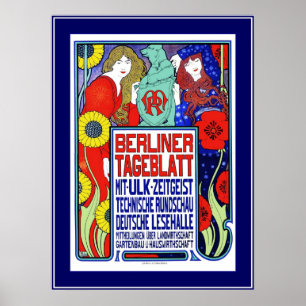 Poster  krant Plakat Berliner Tageblatt