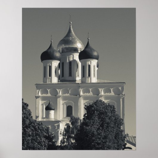 Poster Kremlin de Pskov et cathédrale de la Trinité (Devant)