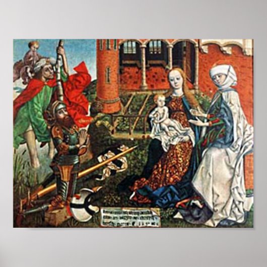 Poster Kreuzritter vor Christkind (Devant)