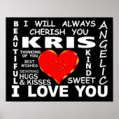 Poster Kris Je T'Aime (Devant)