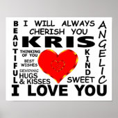 Poster Kris Je T'Aime (Devant)