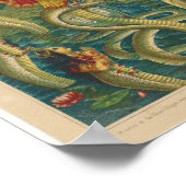 Poster Krishna enfonçant Kaliya (Coin)