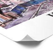 Poster Kronach Allemagne Voyage Aquarelle main tirée (Coin)