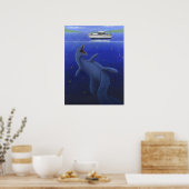 Poster Kronosaurus Interrompt un voyage de pêche (Cuisine)