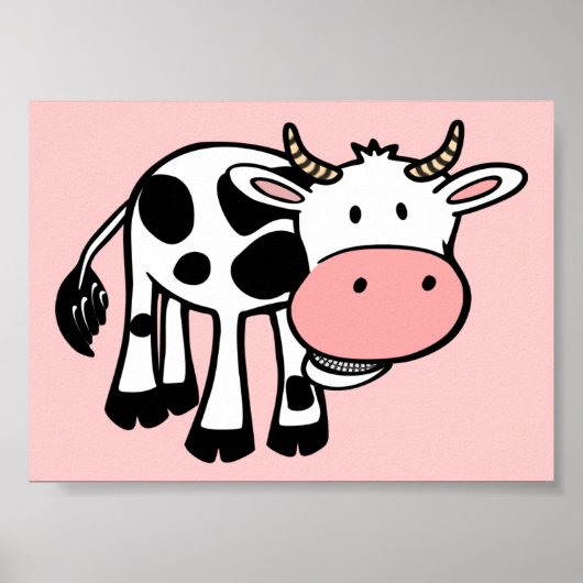 POSTER KROWA CUTE BÉBÉ VACHE AGRICULTURE ANIMAUX CARTOON  (Devant)