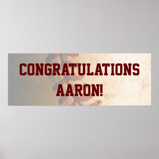 Poster KRW Baseball Bar Mitzvah Félicitations Bannière (Devant)