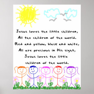 Poster KRW Jésus aime les petits enfants