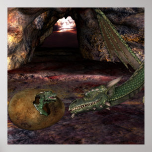 Poster KRW Mother and Child Dragon Fantasy