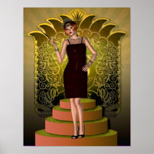 Poster KRW Putting on the Ritz Deco Flapper II
