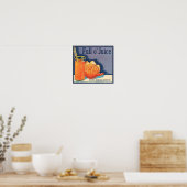 Poster KRW Vintage Plein o' Jus Orange Fruit Étiquette (Cuisine)
