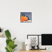 Poster KRW Vintage Plein o' Jus Orange Fruit Étiquette (Bureau à domicile)