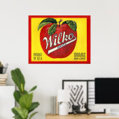 Poster KRW Vintage Wilko Apple Crate Étiquette (Bureau à domicile)