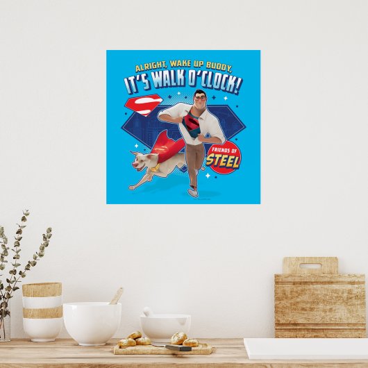Poster Krypto & Superman - C'est Walk O'Clock ! (Cuisine)