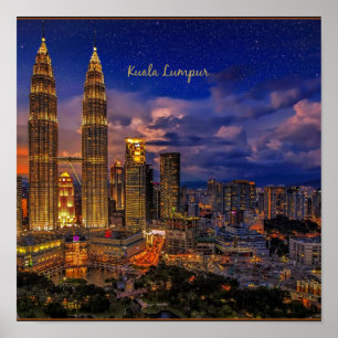 Poster Kuala Lumpur skyline