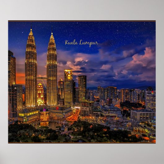 Poster Kuala Lumpur skyline (Devant)