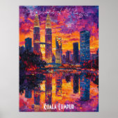 Poster Kuala Lumpur Skyline - L'art mural malaisien (Devant)