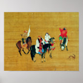 Poster Kublai Khan Hunting, dynastie Yuan (Devant)