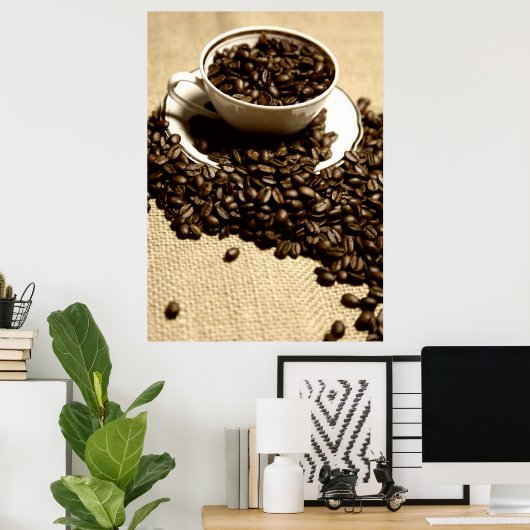 Poster Küchenbild Kaffeetasse (Bureau à domicile)