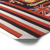 Poster KuGuu Hae Aloha (Mon Drapeau Bien-Aimé), coton haw (Coin)