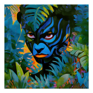 Poster "Kuiráya" - Feuille Peinte - Femmes En Amazonie