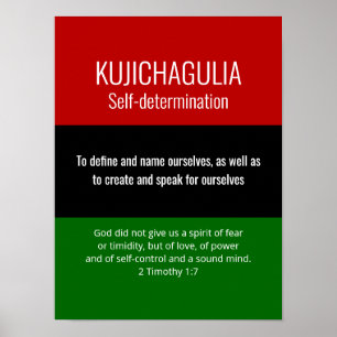 Poster KUJICHAGULIA Personnalisé Autodétermination Kwanza