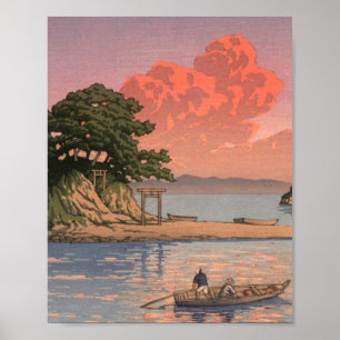 Poster Kujukushima Shimabara Par Kawase Hasui