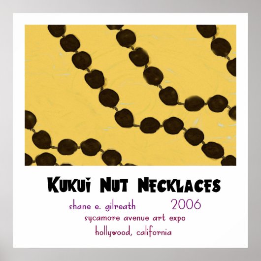 Poster KUKUI NUT NECKLACES (version non haiku) (Devant)