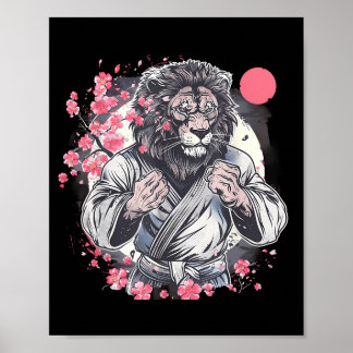 Poster Kung Fu Lion Sakura Mma Kickboxing Judo Taekwondo