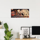 Poster Kuniyoshi Skeleton (Bureau à domicile)