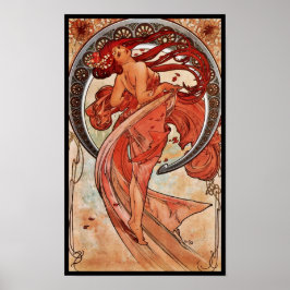 Poster  Kunst Alfons Mucha 1898 Dance