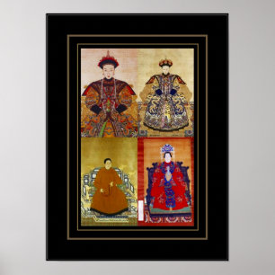 Poster  Kunst Chinese Empress Collage
