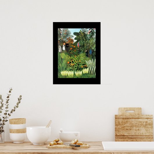 Poster kunst Het Oerwoud (Keuken)