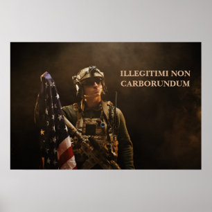 Poster Kunst Militair Soldaat
